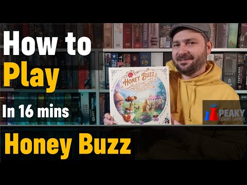 How to play Honey Buzz board game - Full teach + Visuals - Peaky Boardgamer