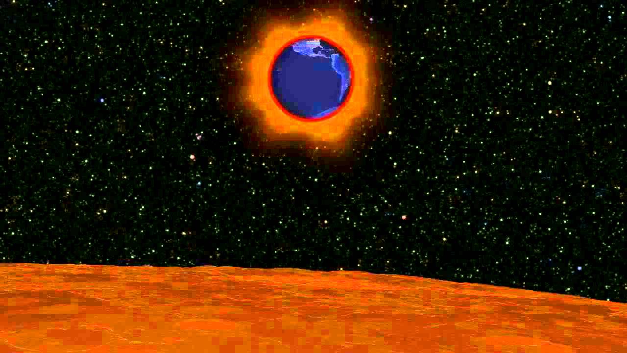 Lunar Eclipse as Seen From the Moon, Artist Concept created by NASA declassified school survival guide