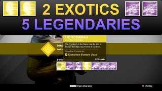 Destiny | Decoding 2 Exotic & 5 Legendary Engrams!