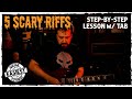 🎃 TOP 5 SCARY Riffs 💀 Even BEGINNERS Can Play!