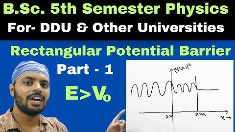 Rectangular Potential Barrier|Part 1|Q.M.|Unit 4|Lec 5|BSc|5th Sem|DDU|All Universities