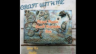 CRAFT WITH ME Mixed Media Small Keepsake Box~ JenofEve Designs