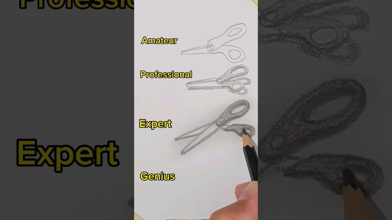 Drawing realistic scissors ✂️ 