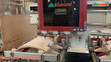 MÁY CNC MỘNG ÂM 4 Trục WOODMASTER Cắt Cnc làm tựa ghế ván Plywood tuyệt đẹp