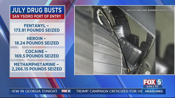 Over a ton of narcotics seized in month at San Ysidro Port of Entry