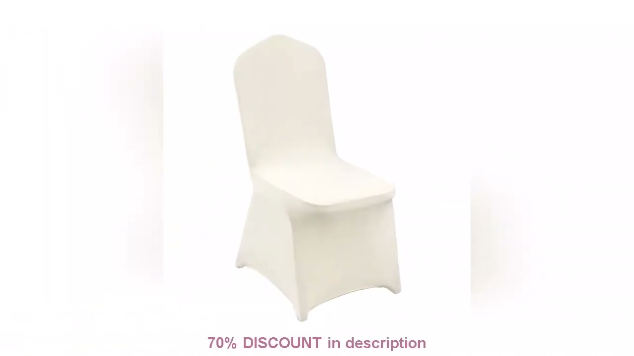 Best Products You Should Know! VEVOR 30/50PCS Ivory Stretch Spandex Folding Chair Covers Univers