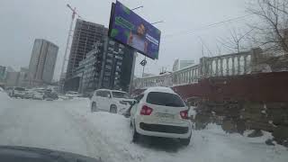 Владивосток после снегопада | вторая серия | 23.12.2022 | снег прошел, а ветер - нет