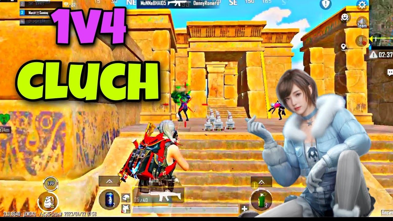 😱bgmi 1v4 clutch video |😮 bgmi 1v4 clutch short video - YouTube
