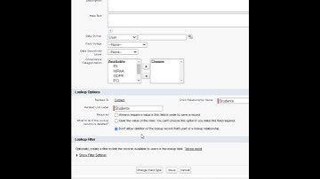 What are the options we can set with the lookup relationship?