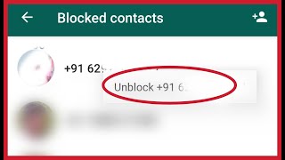 Whatsapp me block ko unblock kaise kare | How to unblock a number in whatsapp in hindi