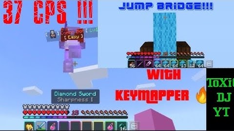 HOW TO JUMP BRIDGE AND AUTOCLICK IN MINECRAFT PE (KEYMAPPER) TUTORIAL