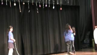 Rebecca Smalley jumping rope at Longview Elementary talent show