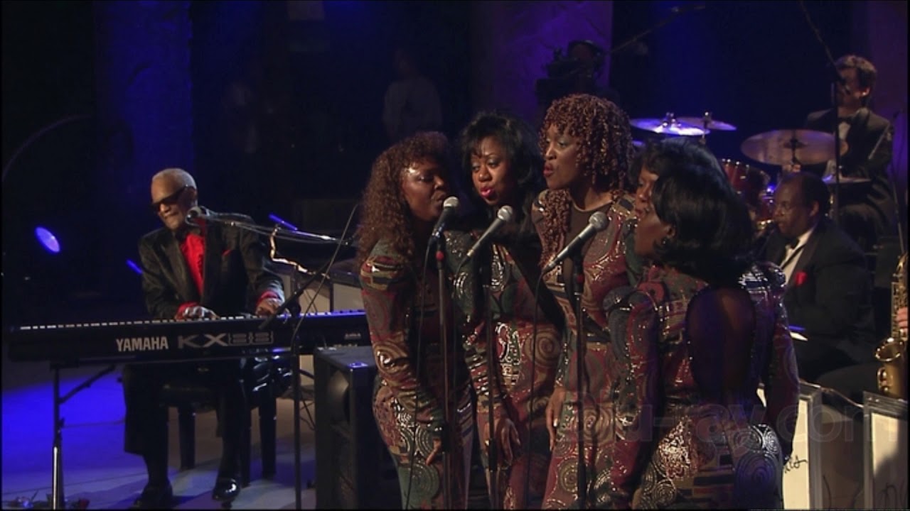 The Raelets Ray Charles w/ The Raelettes- I Can't Stop Loving You (Live '97) - YouTube