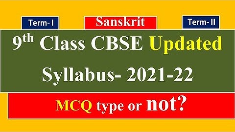 9th class CBSE sanskrit  updated syllabus 2021 22