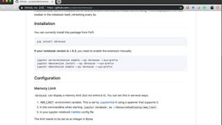 How to show the memory usage in your jupyter notebook