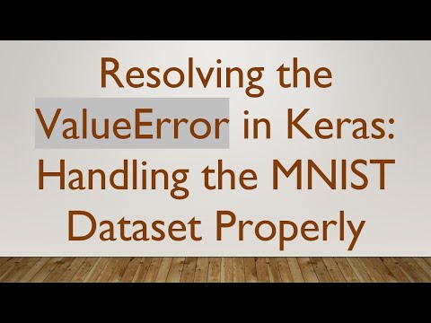 Resolving the ValueError