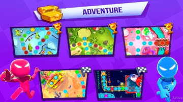 The Stickman party New ADVENTURE Mode 1 2 3 4 Player MINGAMES Gameplay Walkthrough (Android/ios)