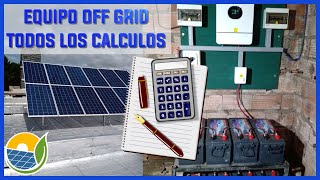 Cálculo sistema Off Grid completo ✍