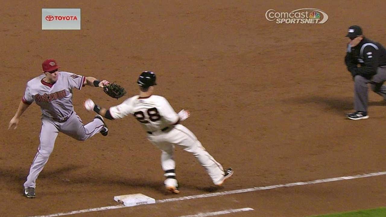 ARISF Posey hits squeeze bunt, collides with Goldy YouTube