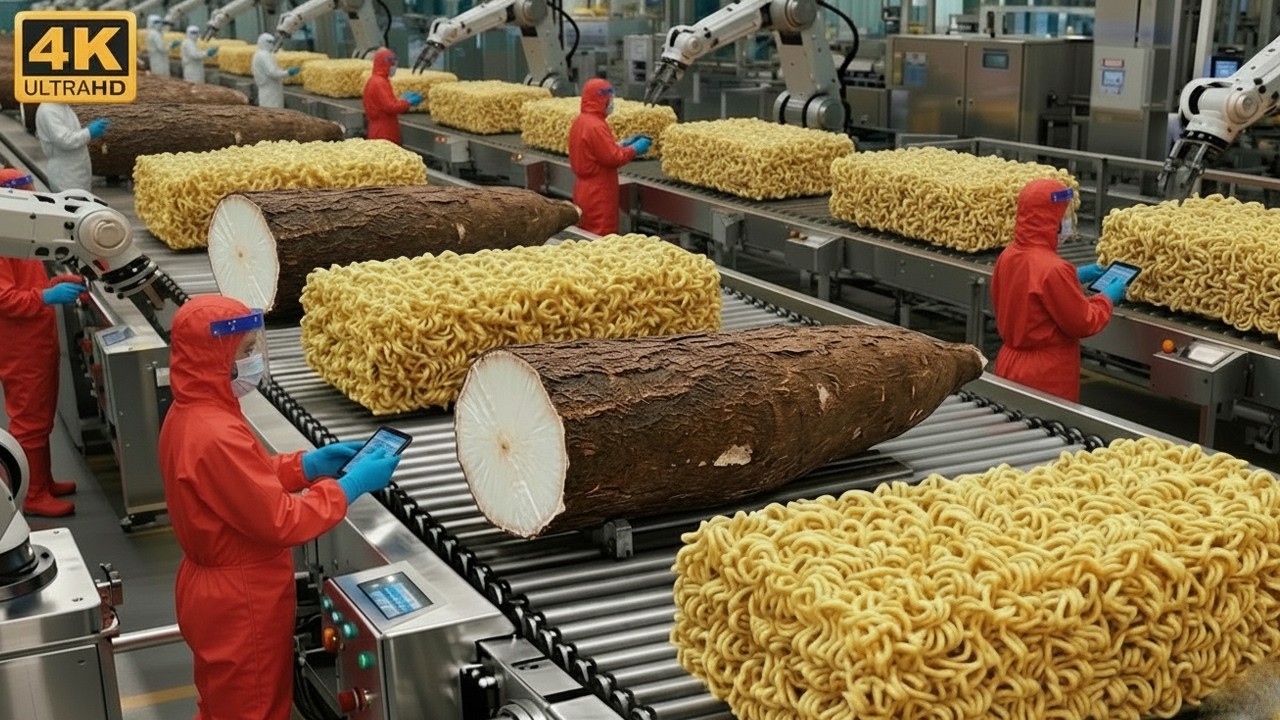Noodle Process Inside a Modern Noodle Factory – How Noodles Are Made Step by Step ...