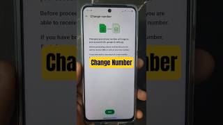 Whatsapp Mobile Number Change