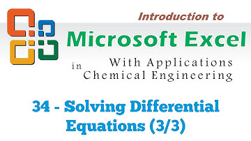 Excel for Chemical Engineers | 34 | Differential Equations (3/3)