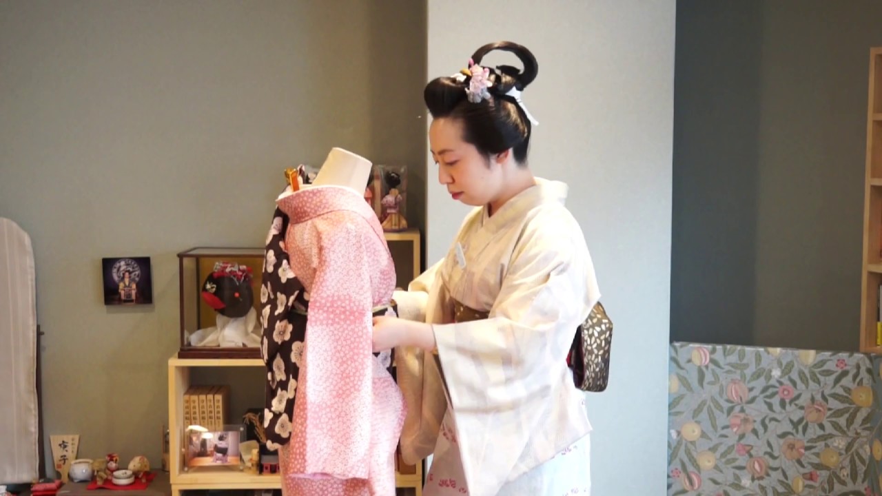 動いてる髷を眺める動画 髪型 長船 帯結び 古風立矢結び Youtube