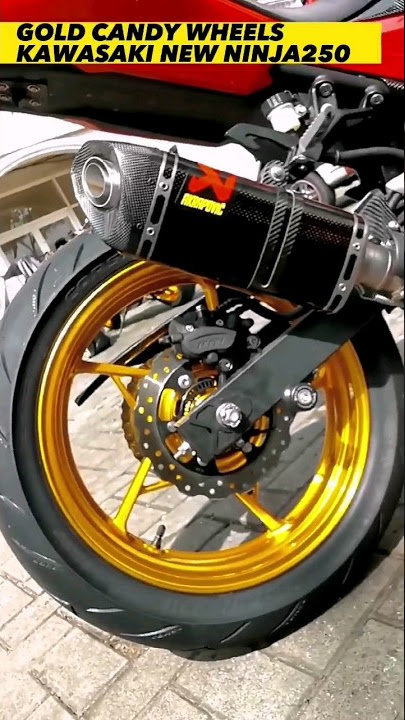 CAT RACIKAN KHUSUS WARNANYA GLOWING BANGET. VELG WARNA GOLD CANDY DI NEW NINJA 250