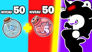 LA FUSION D'OBJETS MUTANTS DE CRÉATURE LA PLUS FORTE ?! (9999+ NIVEAU MAX) Mixee labs