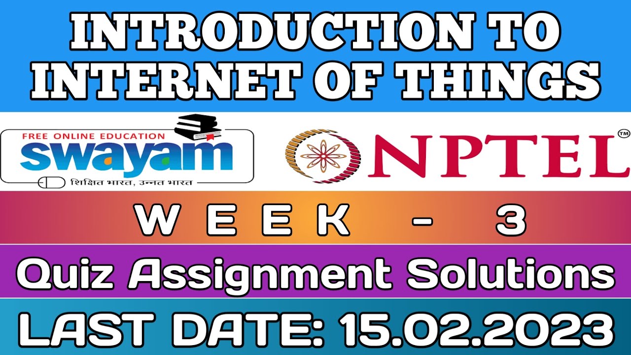 nptel introduction to internet of things assignment answers 2023