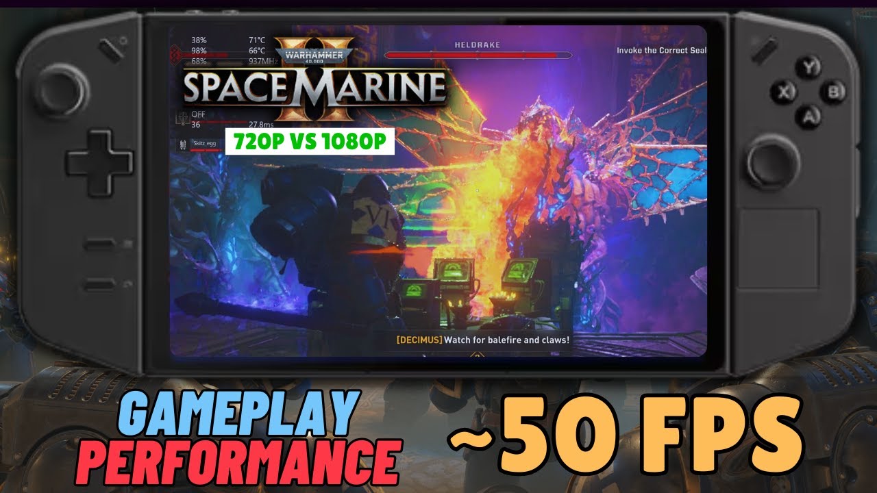 Warhammer 40K Space Marine 2 on LEGION GO | ~50 FPS | Medium Settings | FSR Performance