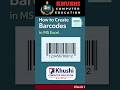 🔥 Excel Barcode Generator Trick | Barcode Banaao Excel Mein FREE Mein! 📦💻 #excel #exceltips
