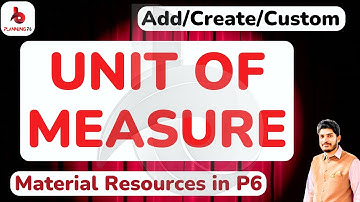 How to create custom unit of measure for material resources in primavera P6 | Resources in Primavera