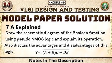 7 a Model Paper Solution Explained Module 1 6th Sem VLSI Design & Testing ECE 2022 Scheme VTU