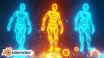 Easy Hologram Shader Blender Tutorial with Geometry Nodes