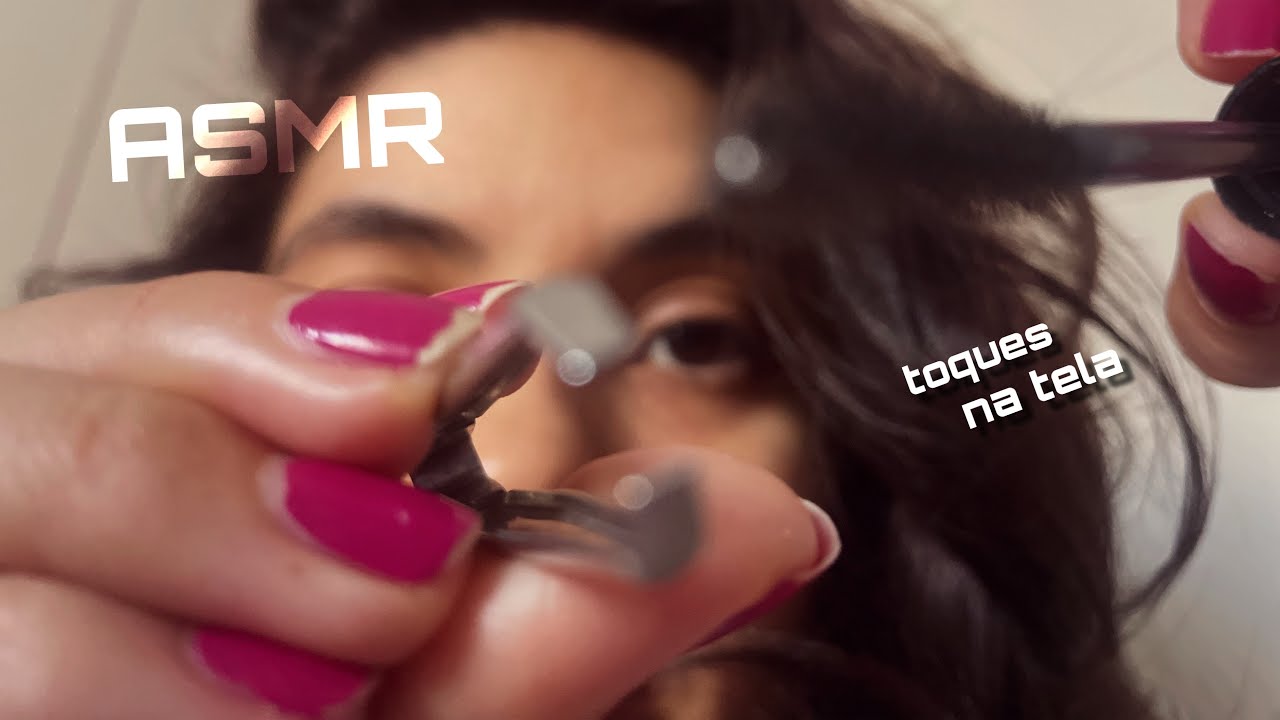 ASMR - tirando sua sobrancelha (Toques reais na tela) 