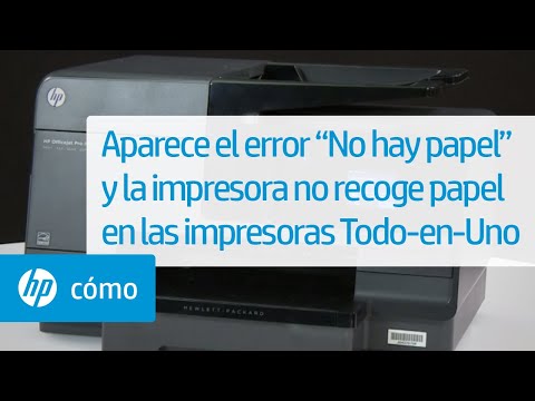 Aparece el error "No hay papel" y la impresora no recoge papel en las impresoras Todo-en-Uno | HP