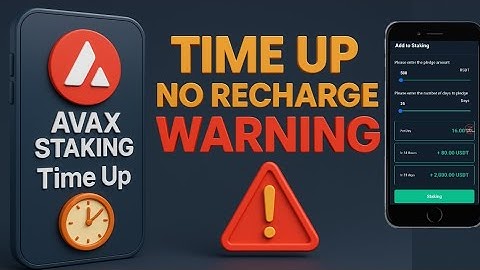 Avax Staking Withdraw Problem | AVAX Staking Time Is Over | Urgent AVAX Earning App Update