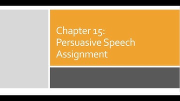 Persuasive Speech Assignment