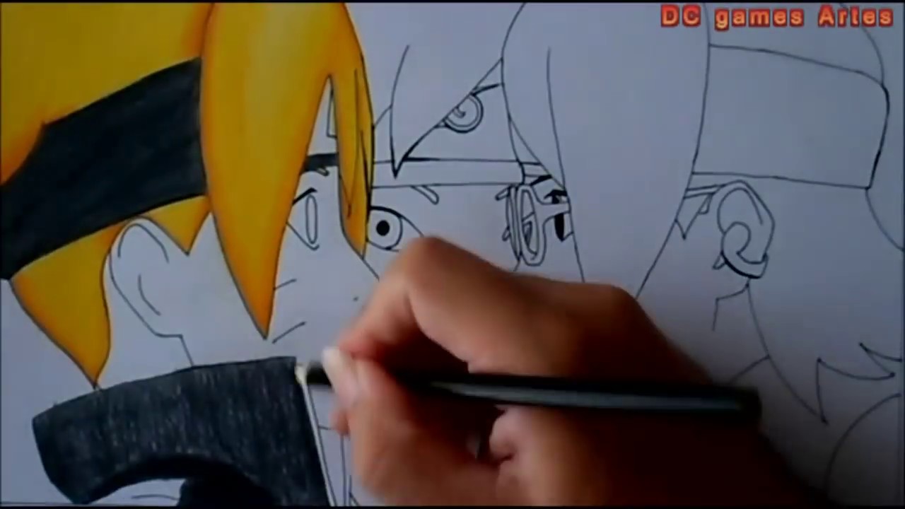 COMO PINTAR BORUTO, SARADA, E MITSUKI 