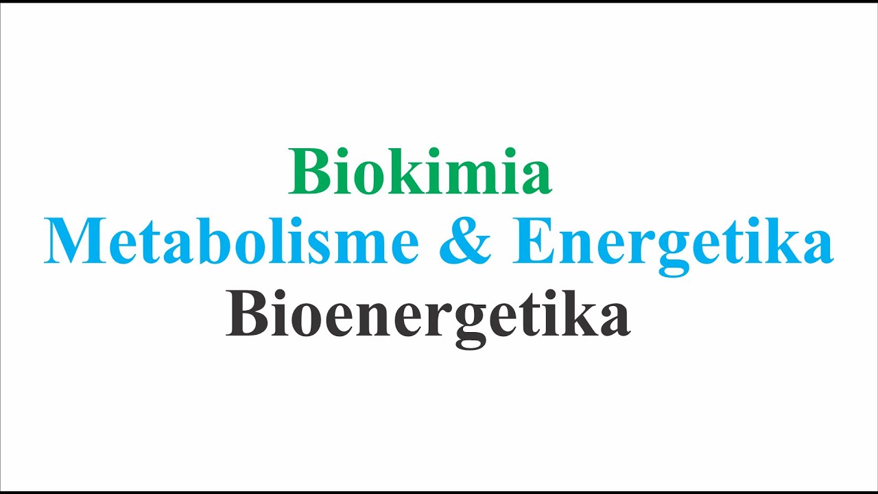 Biokimia - Bioenergetika Sel