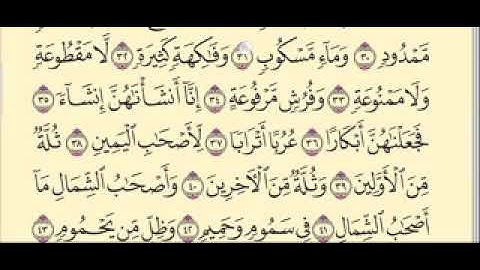 سورة الواقعة من ١٧ إلى ٤٠ مكرره للحفظ