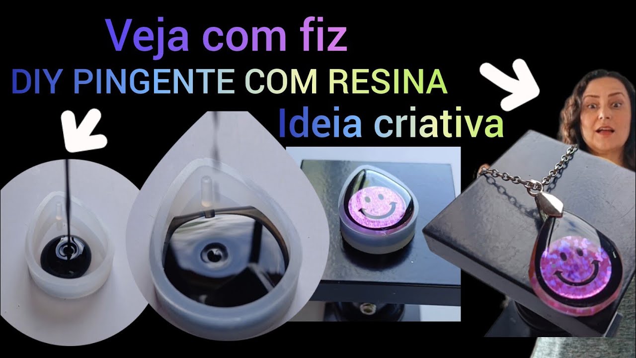 COMO FAZER MARAVILHOSO PINGENTE COM RESINA- Faça você mesmo joias com resina