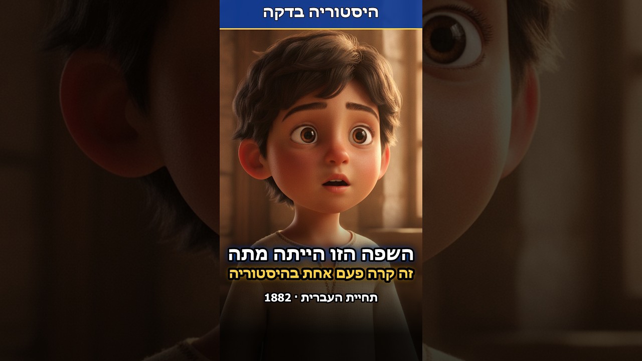 השפה שאתם מדברים הייתה מתה אלפיים שנה| תחיית העברית