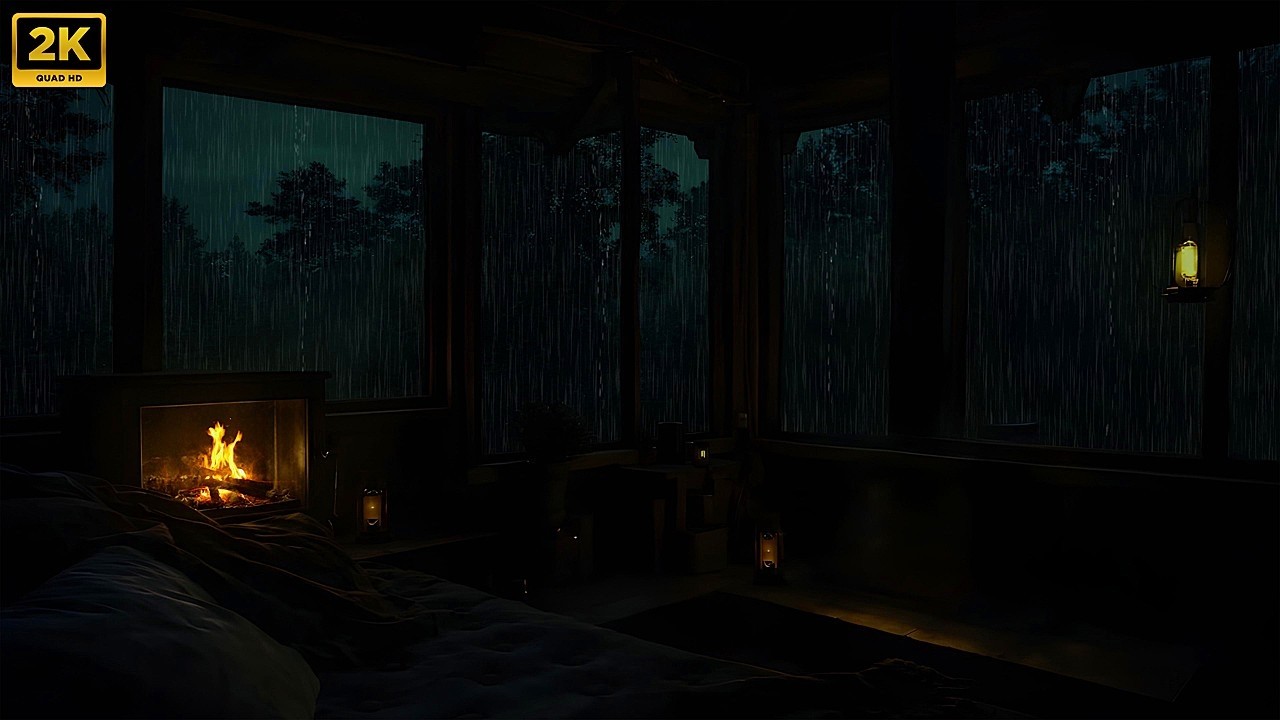 Rainy Forest Night Ambience 🌧️ | Soothing Rain Sounds for Deep Sleep & Relaxation