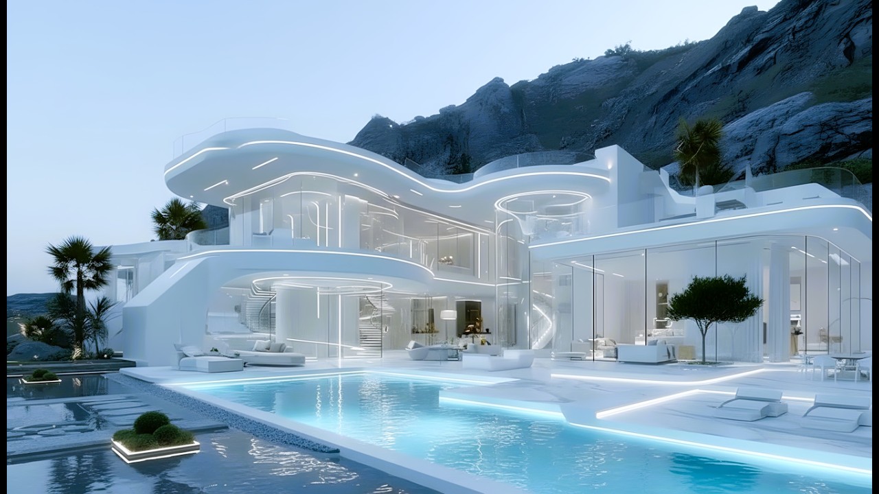 The Most Futuristic Mansion Ever Built | Ultra Luxury Glass Design