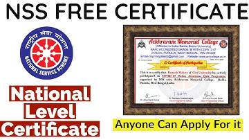 NSS Free Certificate | Free Certificate | Free Certificate Course Online
