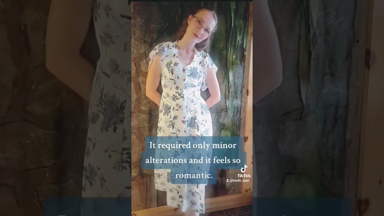 Modifying a thrifted dress