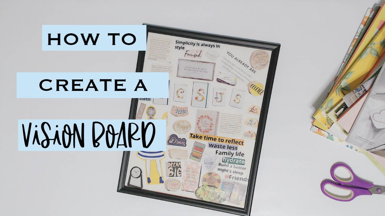 How to Make A DIY Christian Vision Board - Goal Setting and