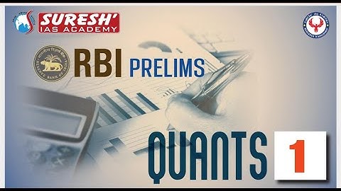 RBI PRELIMS - QUANTS SET - 1 CORRECTION | SURESH IAS ACADEMY
